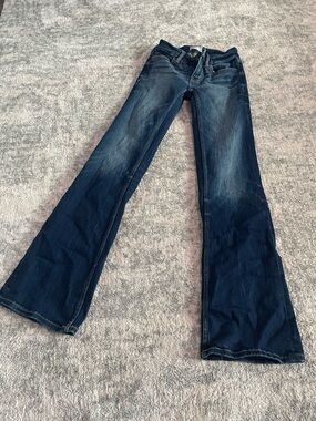 BKE Women's Dark Indigo Flare Jeans